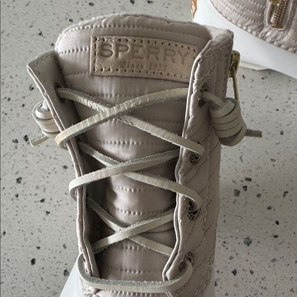 Sperry Cream Duck Rubber Rain Ankle Boots Outdoors Performance Casual Size 6 EUC - Picture 11 of 12